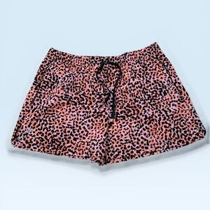 Fabletics Pink and Black Leopard Print Athletic Shorts